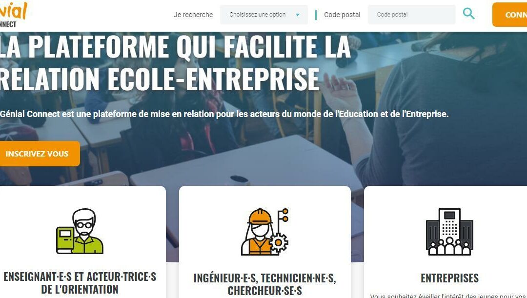 Bienvenue sur CGénial Connect, la nouvelle plateforme de mise en relation Ecole-Entreprise