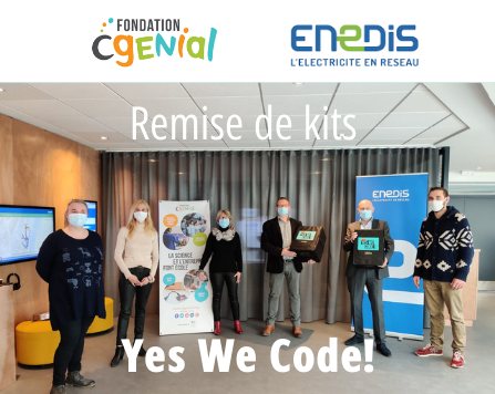 Partenariat avec Enedis : remise de kits Yes We Code! à 4 collèges des Hauts-de-France !